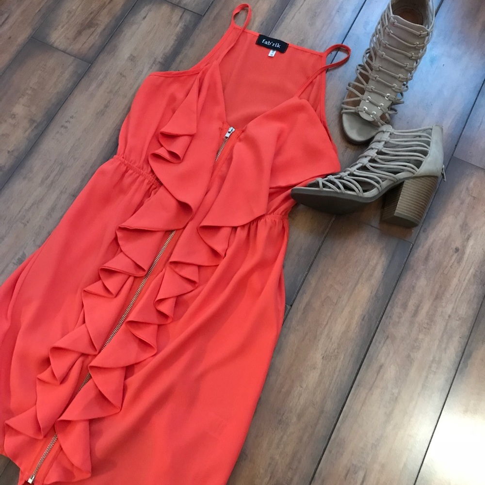 Fabrik Orange Zip Dress